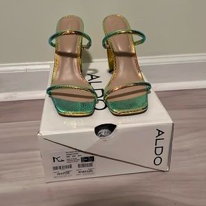 ALDO iridescent block heel